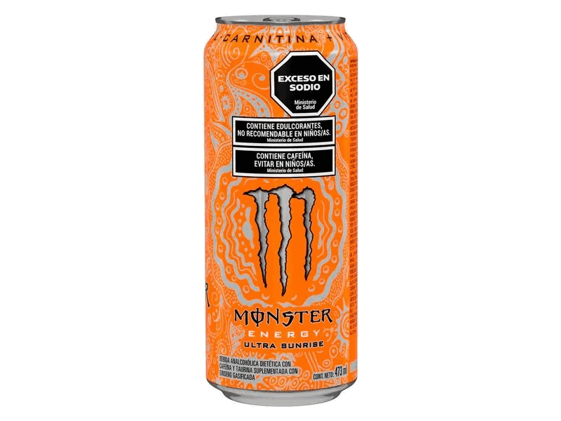 ENERGIZANTE MONSTER ENERGY SUNRISE S/AZ 473cc(NARANJA)