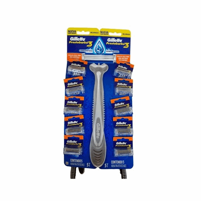 MAQ AFEITAR PRESTOBARBA 3 CHAMP X 5u