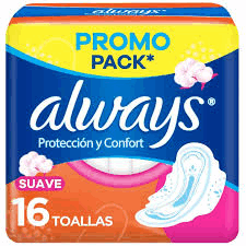 TOALLITA FEM ALWAYS PROTECT SUAVE 16u.