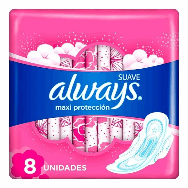 TOALLITA FEM ALWAYS MAX PORT C/ALS 8u