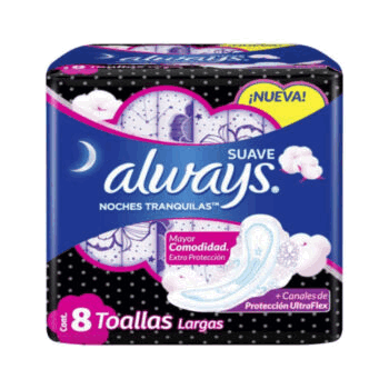 TOALLITA FEM ALWAYS NOCT SUAVE x 8u