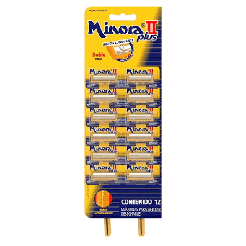 MAQUINA AFEITAR MINORA PLUS x 10u