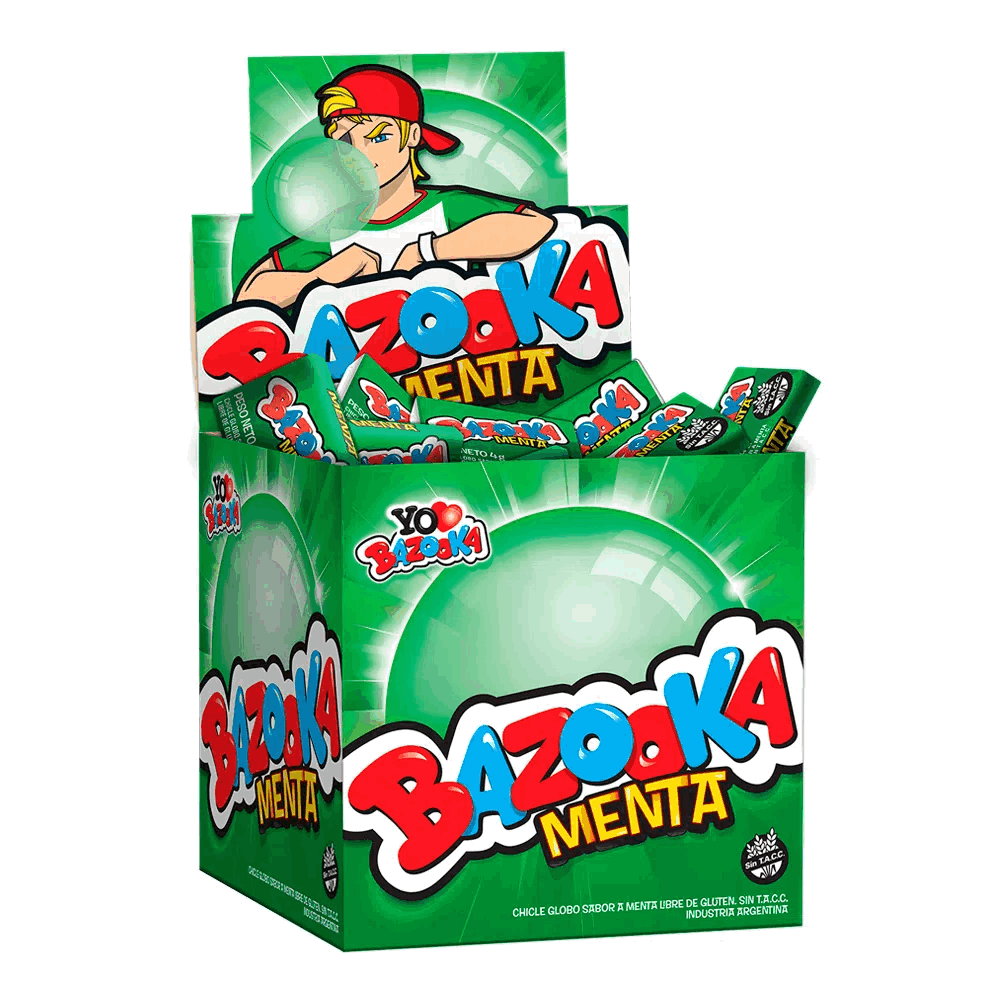 CHICLE BAZOOKA MENTA 120u