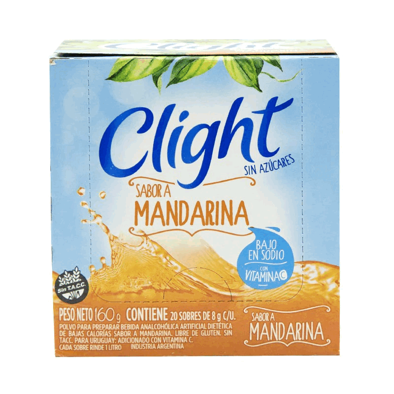 JUGO CLIGHT MANDARINA x 20 sobres