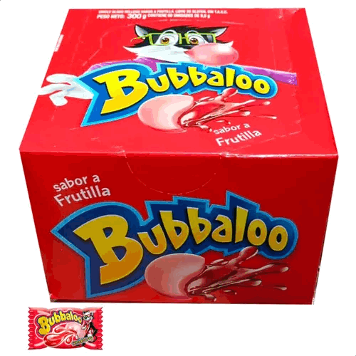 CHICLE BUBBALOO FRUTILLA 60u