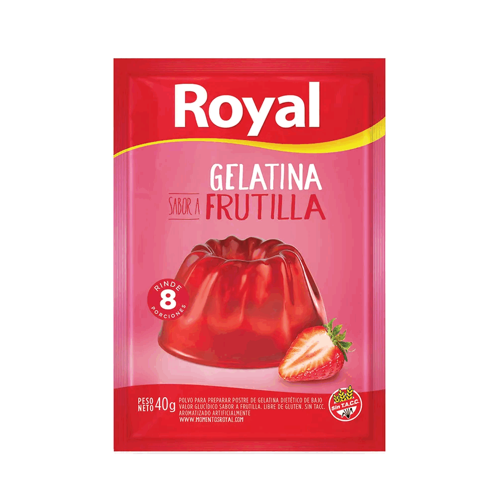 GELATINA FRUTILLA ROYAL 40 GR