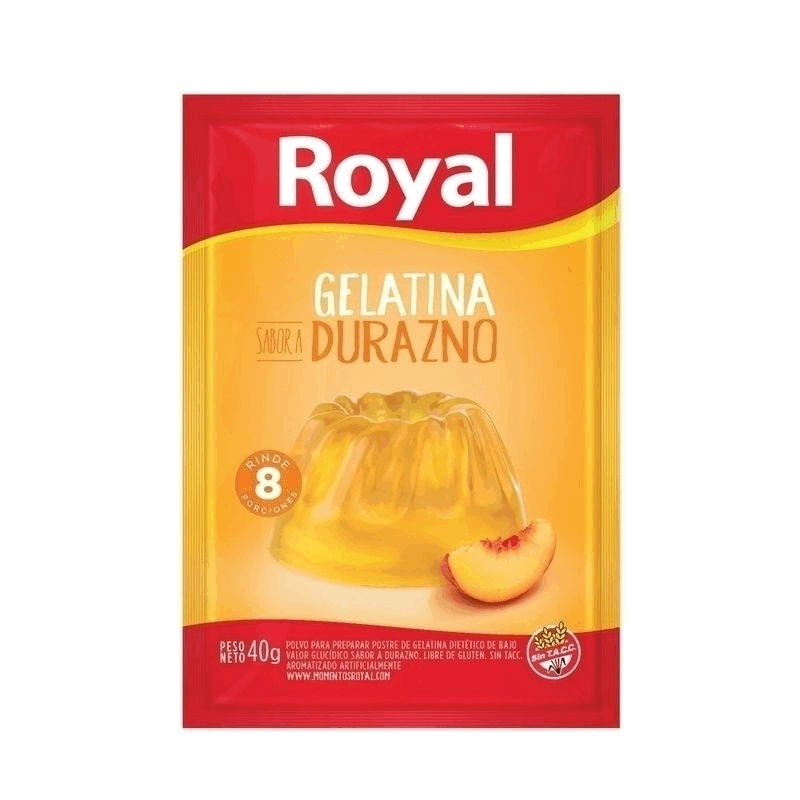 GELATINA DURAZNO ROYAL 40 GR