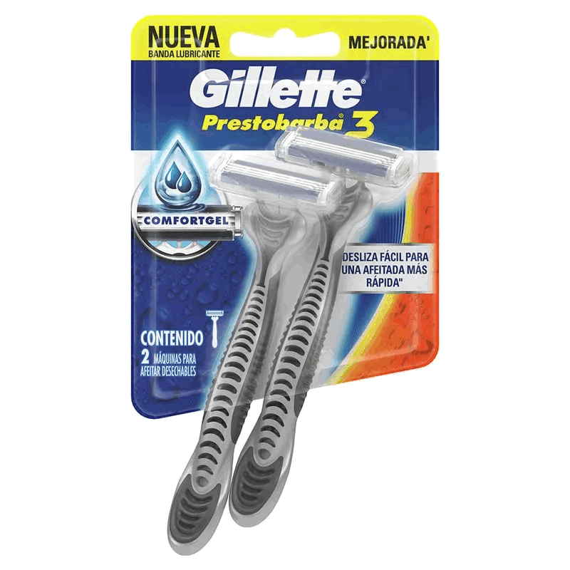 MAQ.DE AFEITAR GILLETTE PRESTOB 3 H X 2U
