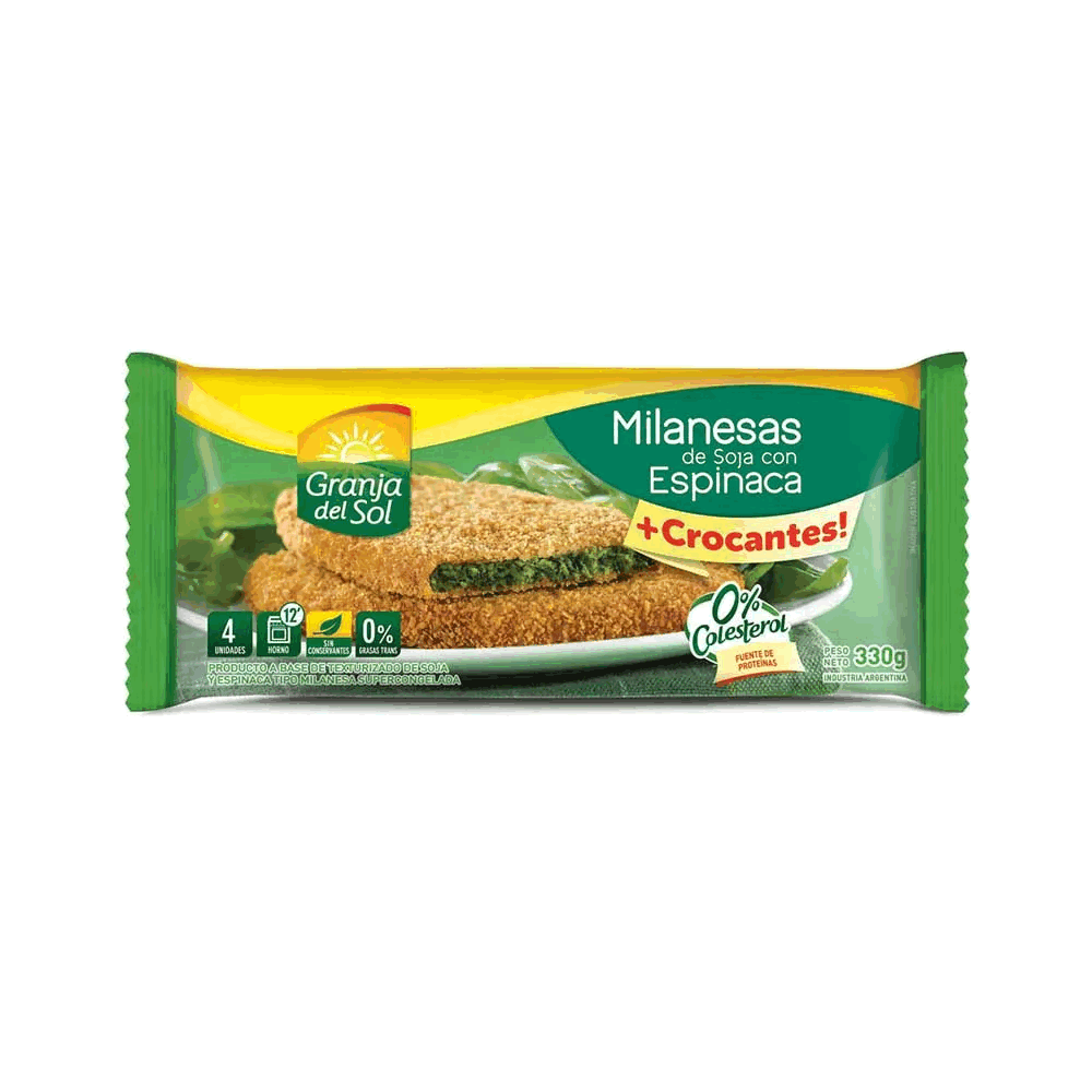 MILANESA GRANJA DEL SOL ESPINACA 320grs