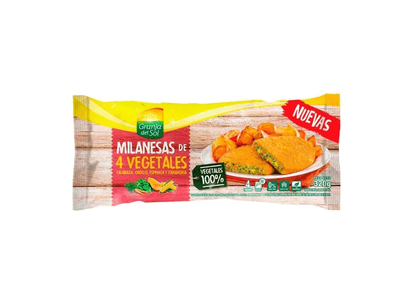 MILANESA GRANJA DEL SOL 4 VEG 320grs