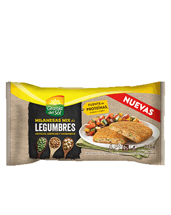 MILANESA GRANJA DEL SOL LEGUMBRES 330grs