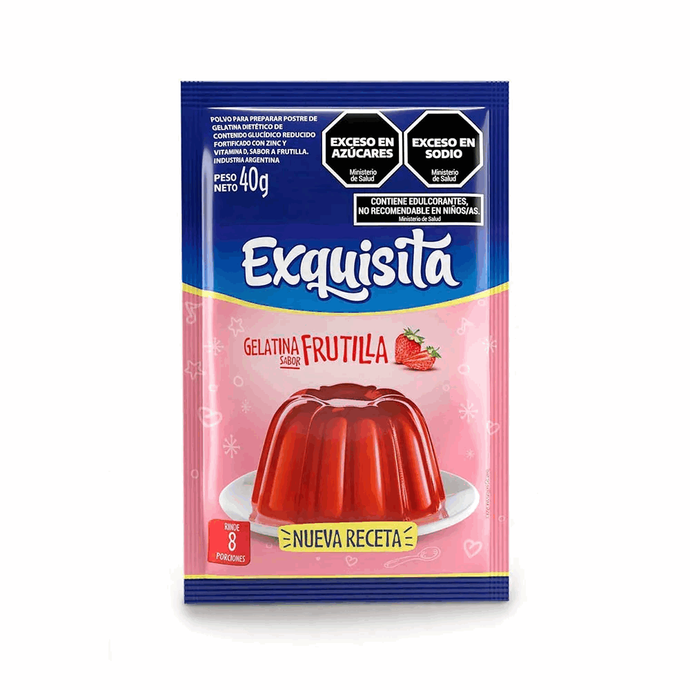 GELATINA EXQUISITA FRUTILLA 40g SOBRE