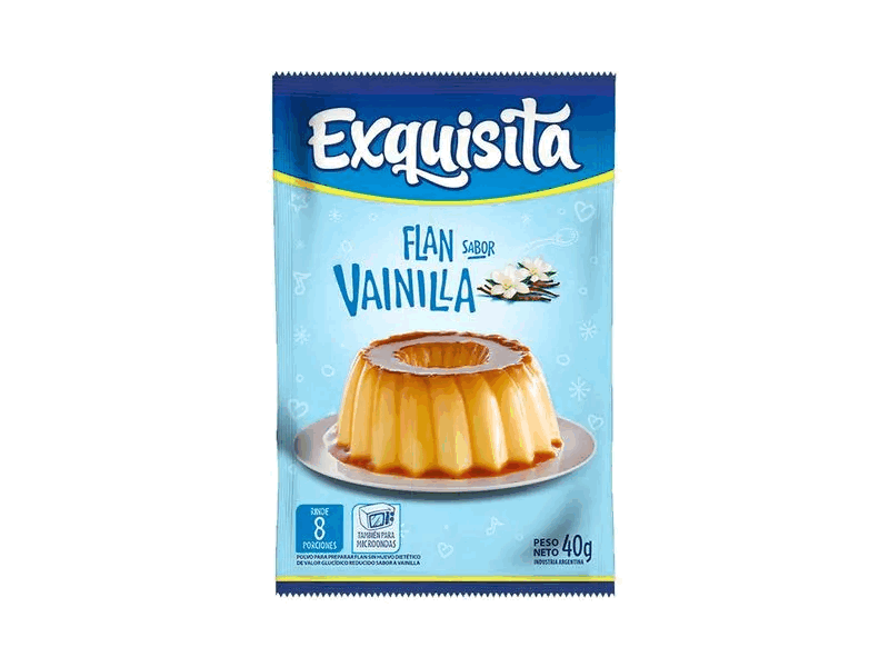 FLAN EXQUISITA VAINILLA 40g x SOBRE