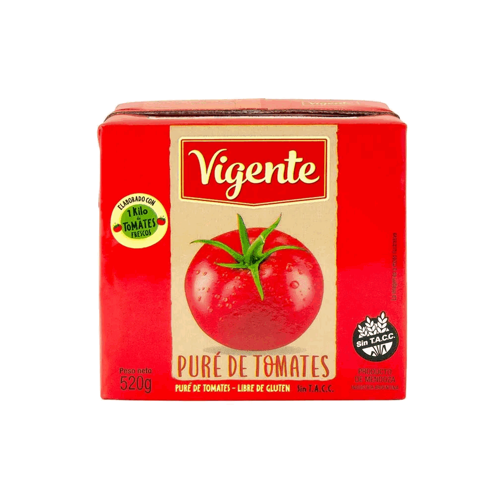 PURE DE TOMATES VIGENTE 520grs.