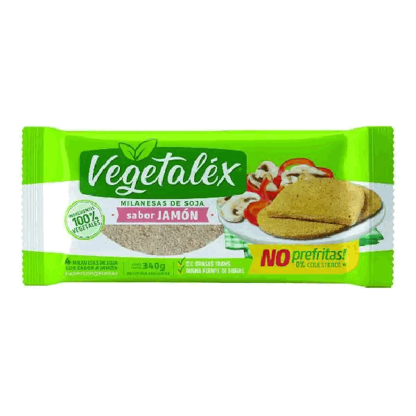 MILANESA VEGETALEX SOJA C/JAMON X4U.
