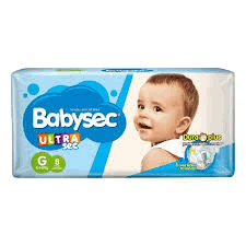 PAÑALES BABYSEC REGULAR G x 8u.