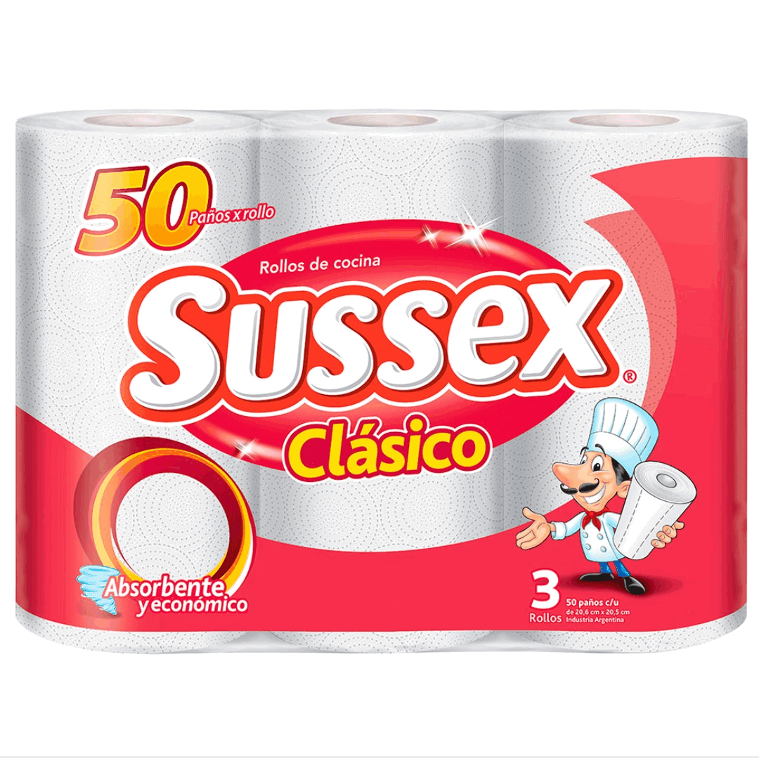 ROLLO DE COCINA SUSSEX 40m x 3u