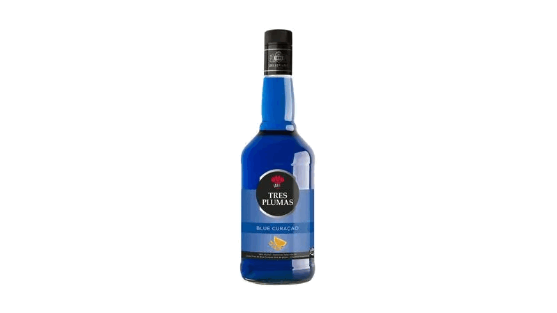 LICOR BLUE CURACAO TRES PLUMAS 700 CC