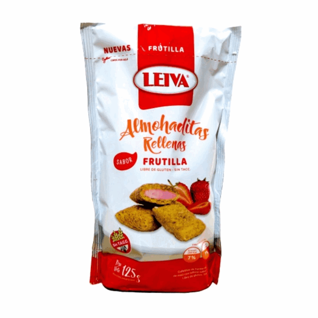 ALMOHADITAS DE ARROZ LEIVA FRUTILLA 125grs