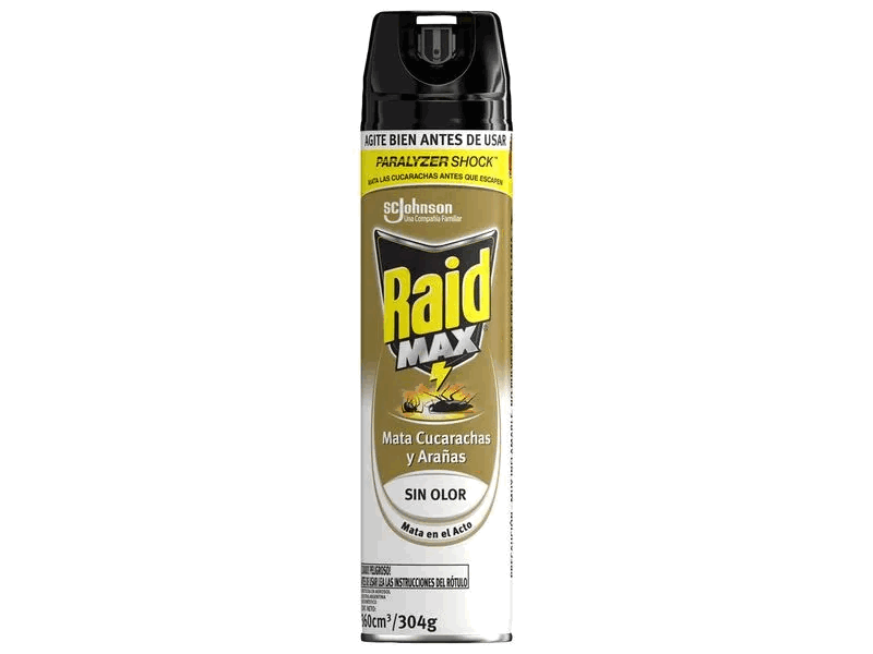 INSECTICIDA RAID MAX CUCARACHAS AER 360cc