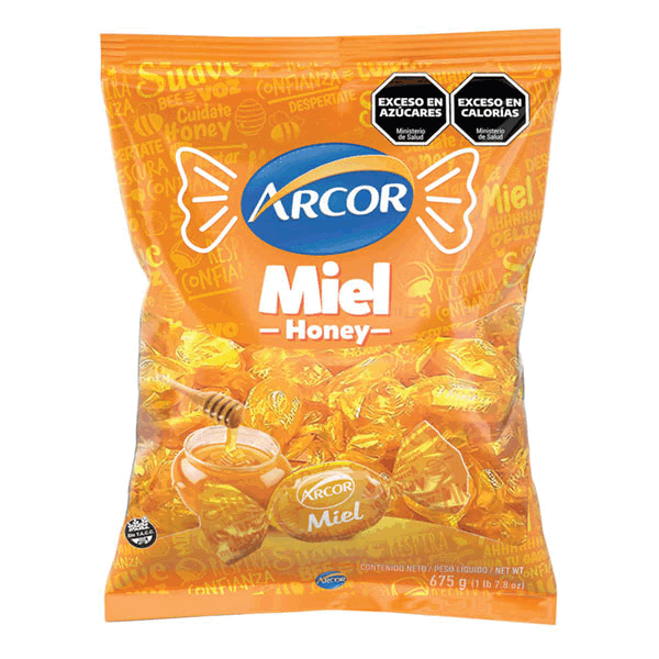 CARAMELOS ARCOR RELLENOS MIEL 675g