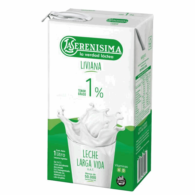 LECHE LA SERENISIMA LIVIANA LV 1% 1L