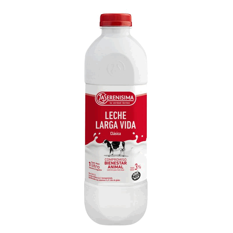 LECHE LA SERENISIMA LV ENTERA 3% BOTELLA 1L.