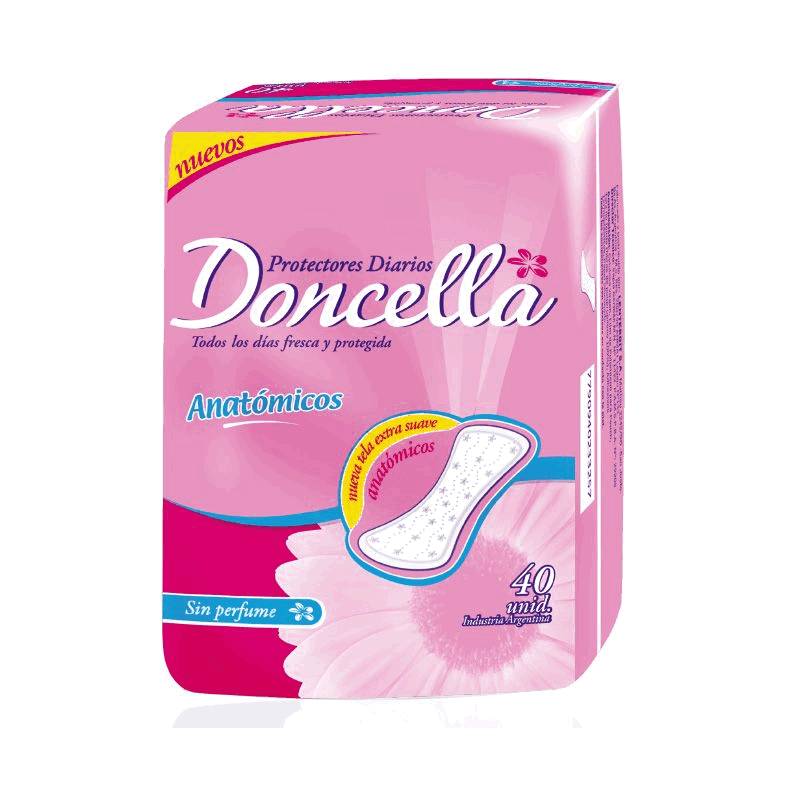 PROTECTORES DIARIOS DONCELLA ANATOMICOS S/PERF 40u