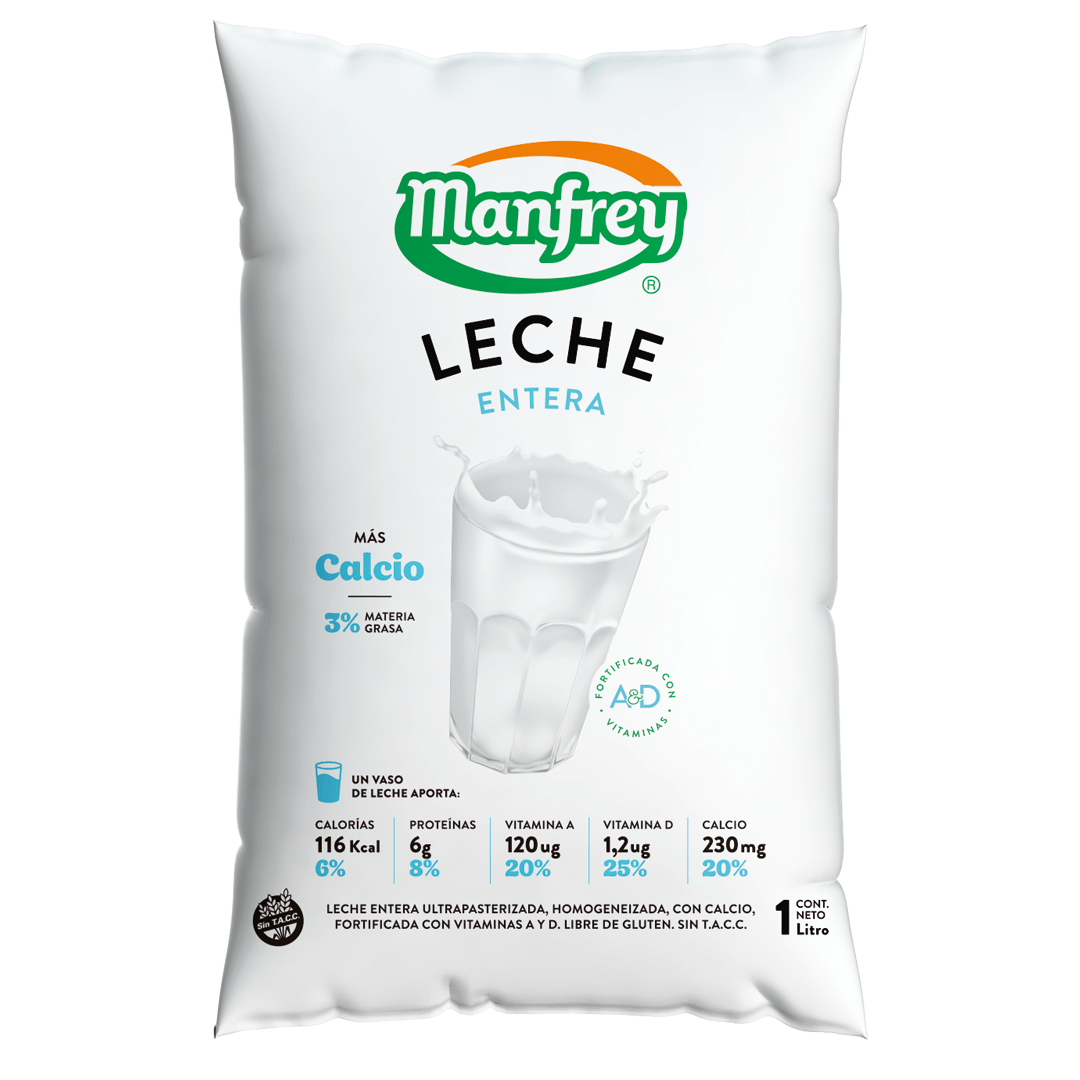 LECHE ENT UP CALCIO FORT VIT AD MANFREY 1L