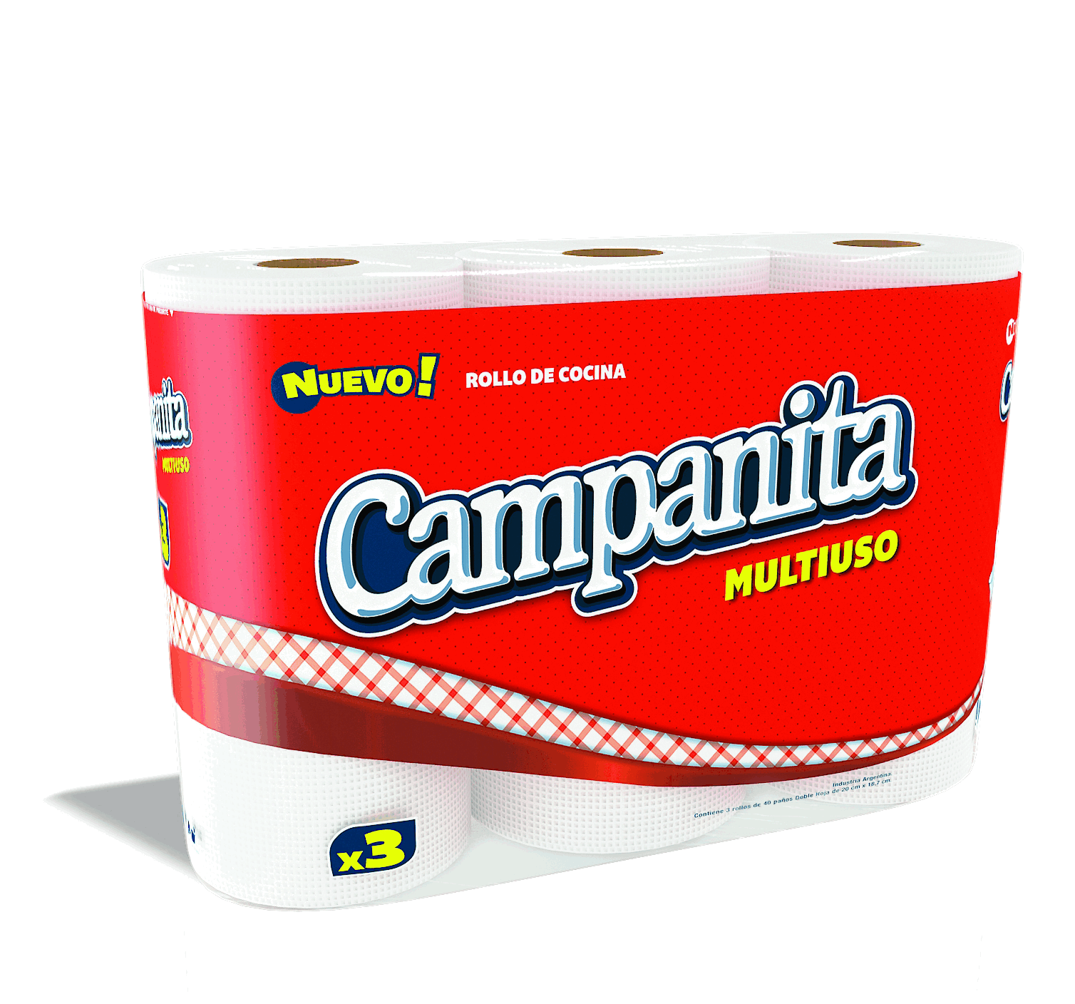 ROLLO DE COCINA CAMPANITA 3X 40 PAÑOS
