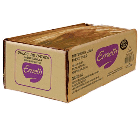 DULCE DE BATATA VAINILLA EMETH CAJON 5Kg