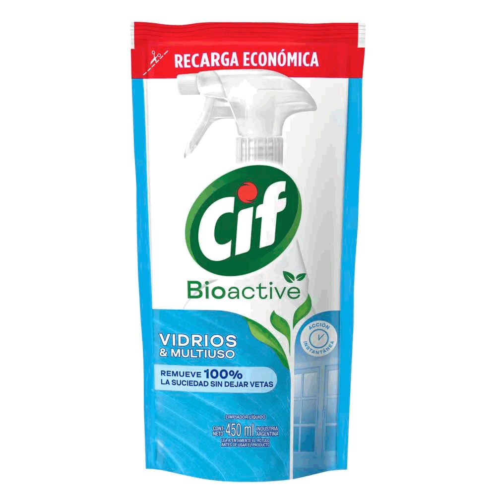 LIMPIADOR CIF VIDRIOS MULTIUSO DP 450cc