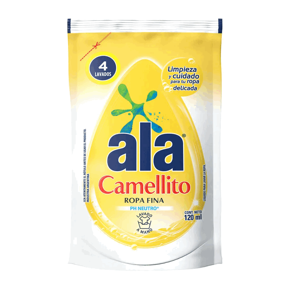 DETERGENTE ALA CAMELLITO ROPA FINA DP 120cc