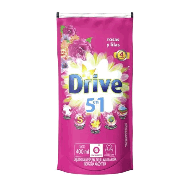 JAB. LIQ. DRIVE ROSAS Y LILAS BAJA ESPUMA 400ml