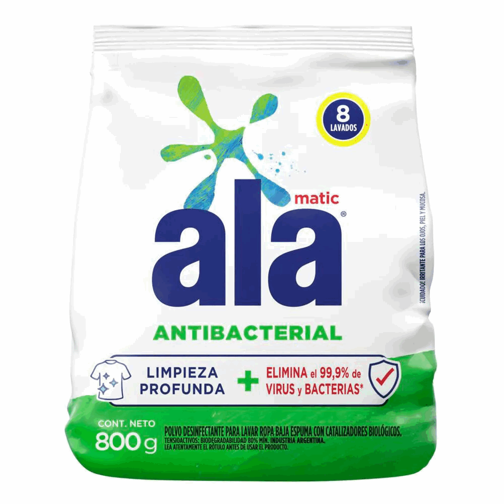 JABON EN POLVO ALA ANTIBACTERIAL 800g