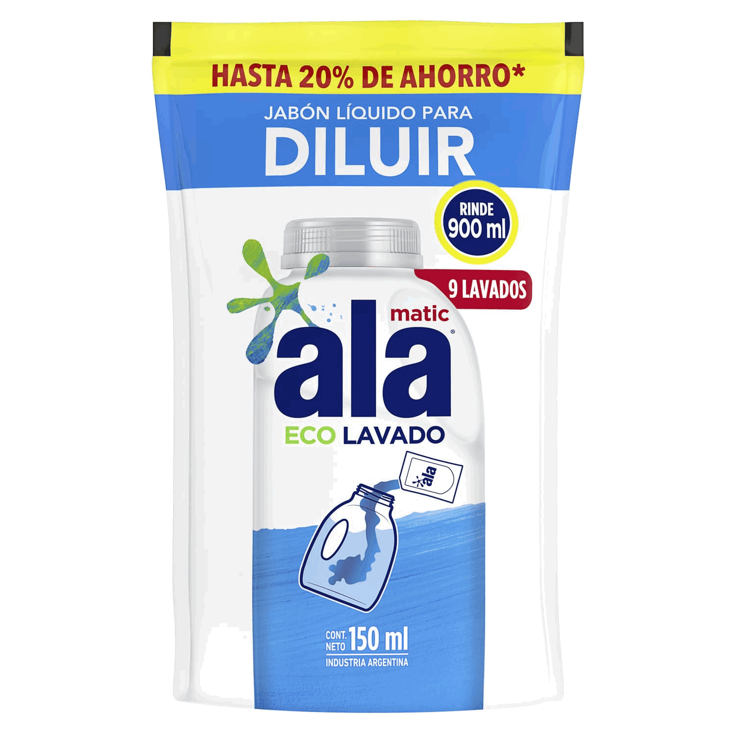 JABON LIQ ALA P/DILUIR C/BOTELLA 150ml