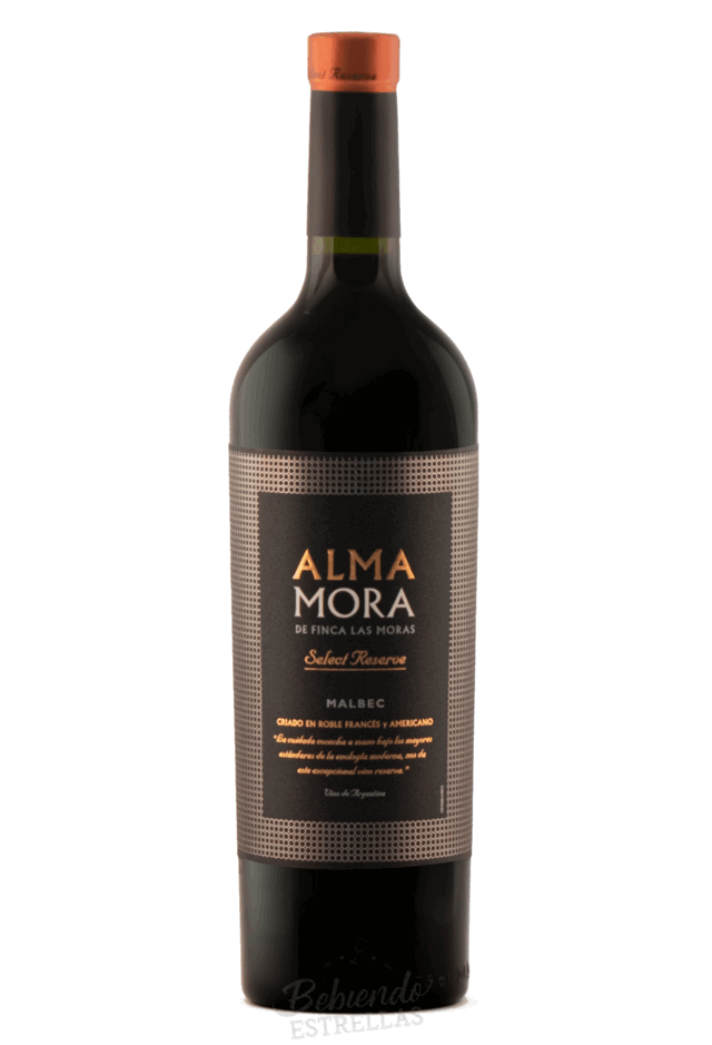 VINO ALMA MORA RESERVA MALBEC 750ml.