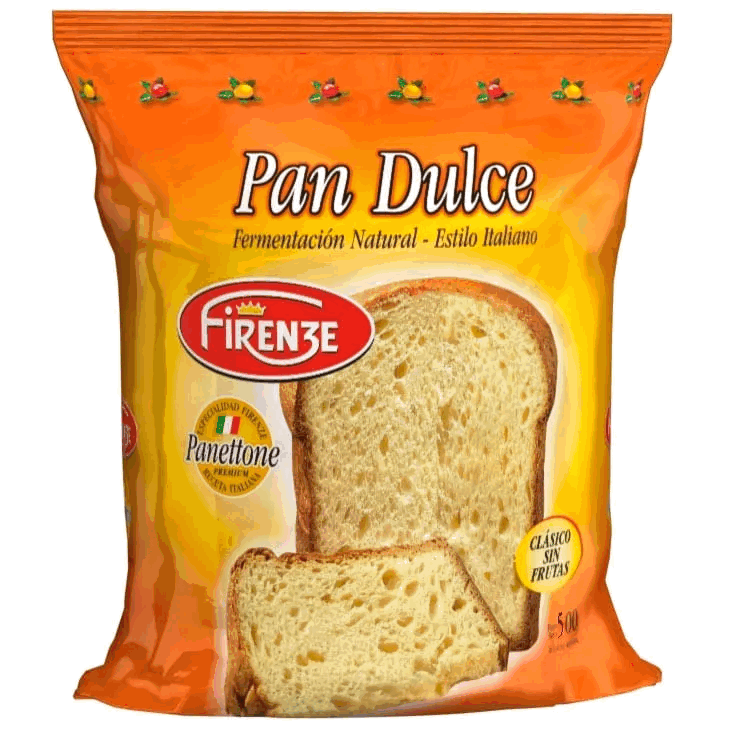 PAN DULCE FIRENZE SIN FRUTAS 500grs.