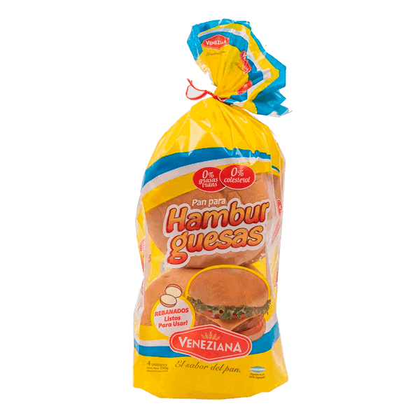 PAN HAMBURGUESAS VENEZIANA x4U.
