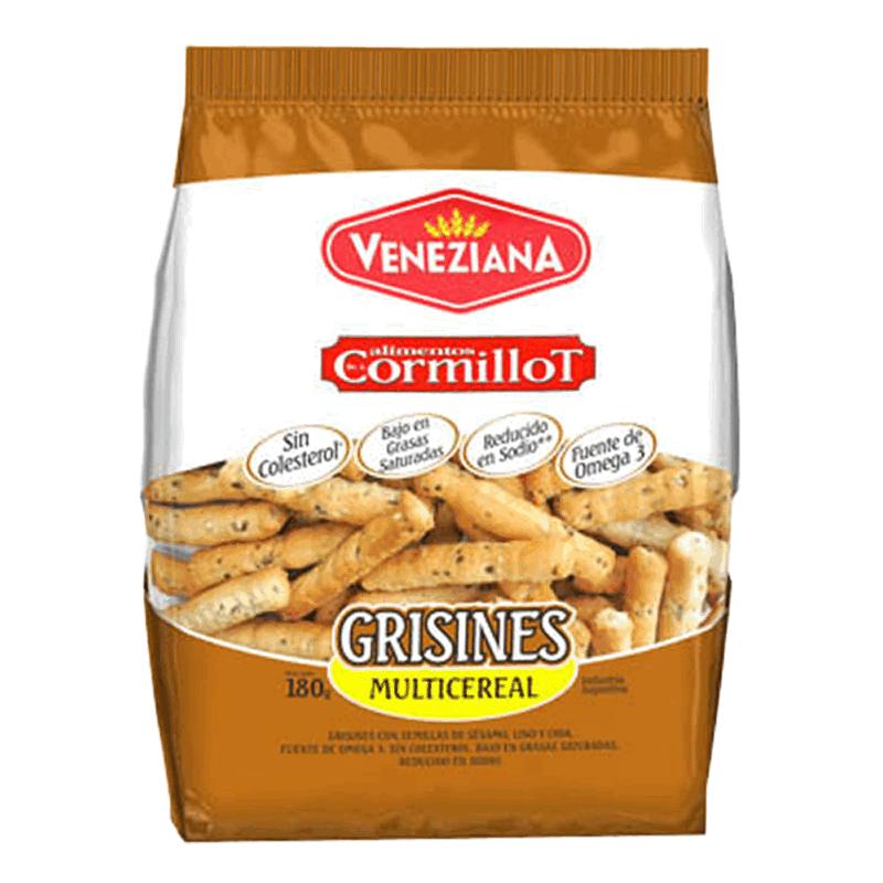 GRISINES VENEZIANA MULTICEREAL 180grs.