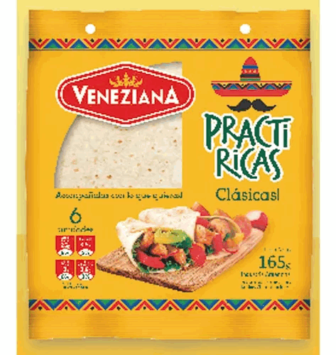 TORTILLAS VENEZIANA PRACTIRICAS CLÁSICAS 165grs.