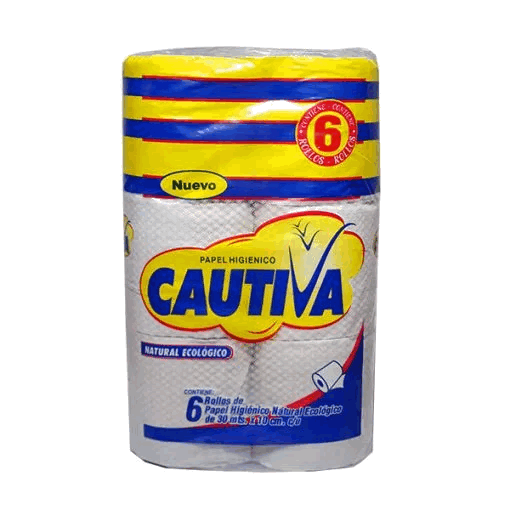 PAPEL HIG CAUTIVA NATURAL 6u X 30mts