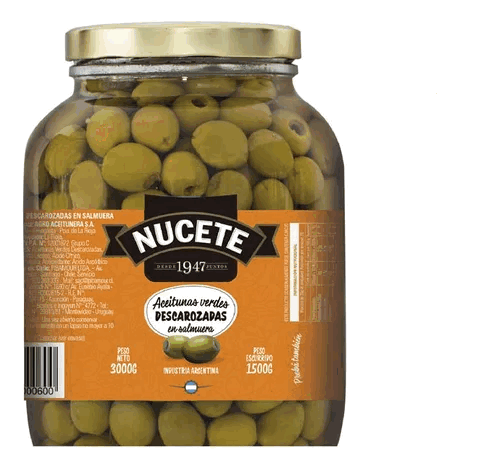 ACEITUNA DESCAROZADA NUCETE FRASCO 1,5k