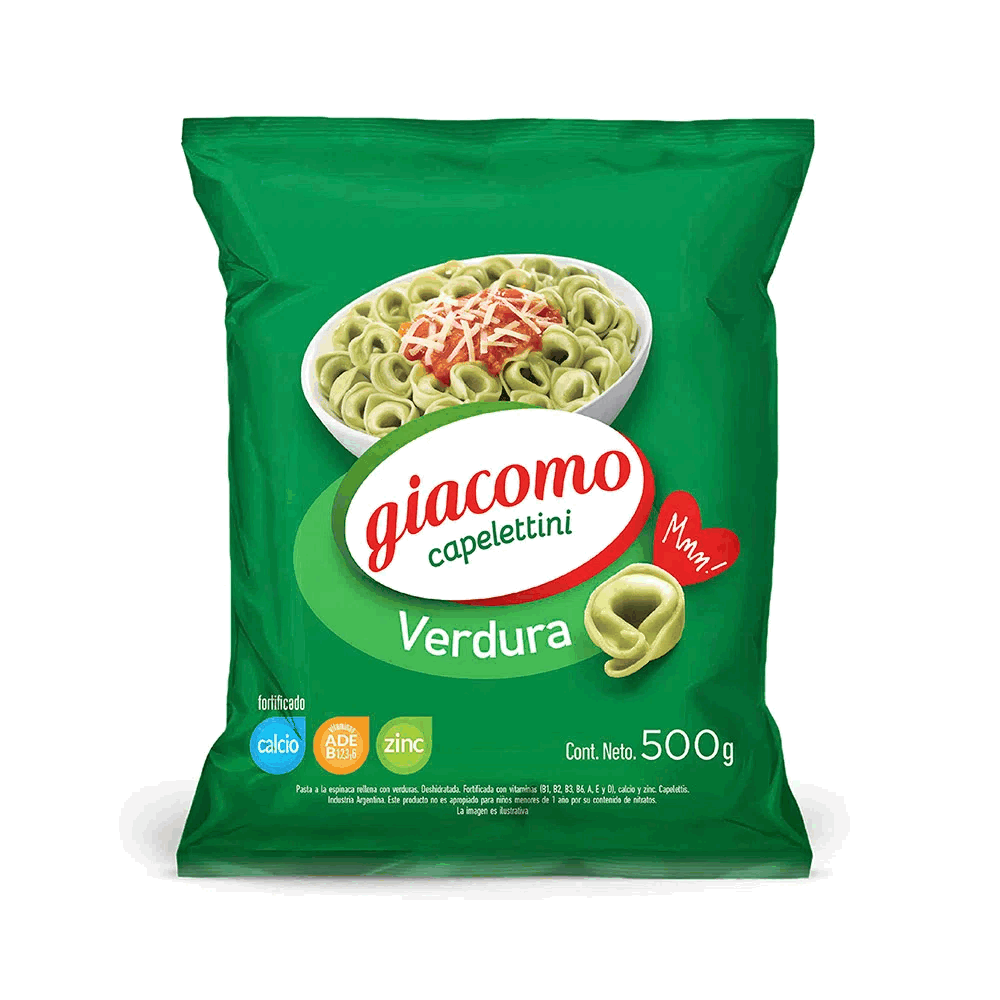 CAPELETTINI GIACOMO VERDURA 500grs