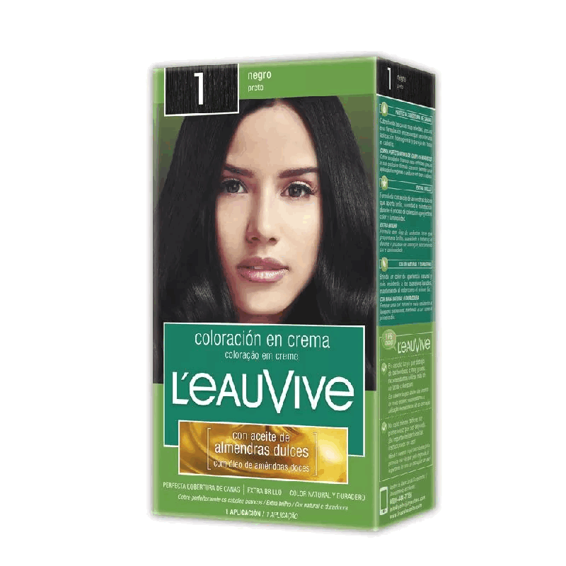 COLORACION EN CREMA LEAUVIVE 1 NEGRO