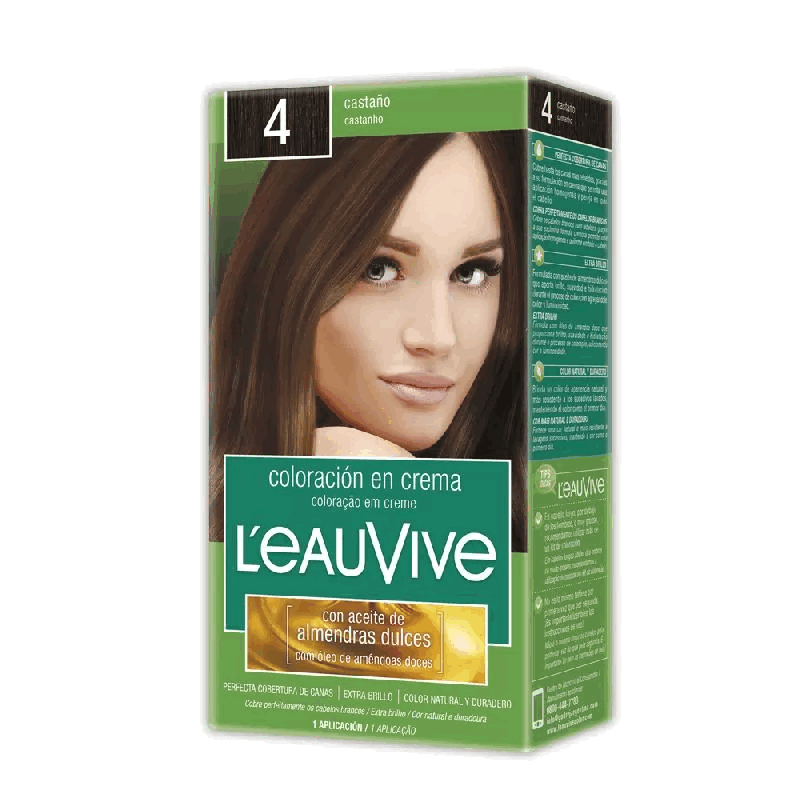 COLORACION EN CREMA LEAUVIVE 4 CASTAÑO