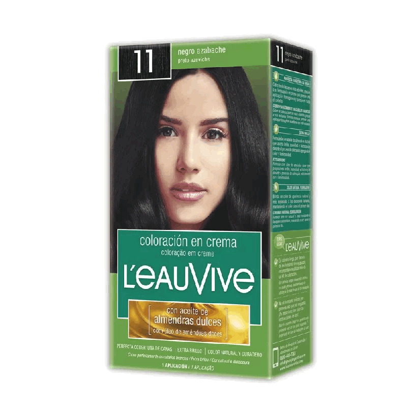 COLORACION EN CREMA LEAUVIVE 11 NEGRO AZABACHE