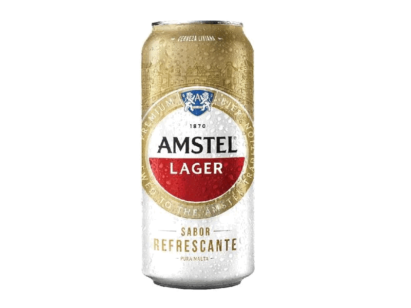 CERVEZA AMSTEL LAGER LATA 6X473cc.