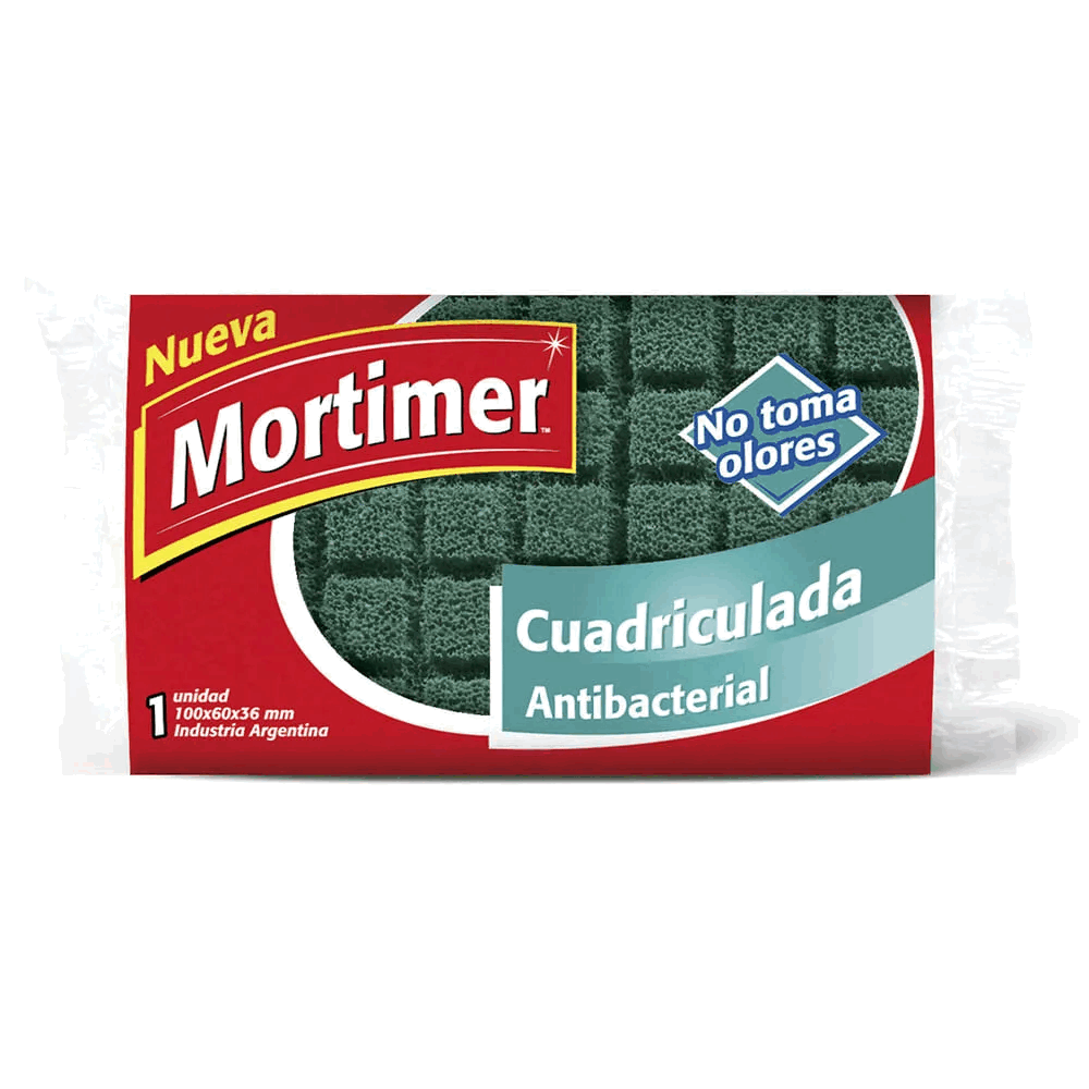 ESPONJA MORTIMER CUADRICULADA ANTIBACTERIAL