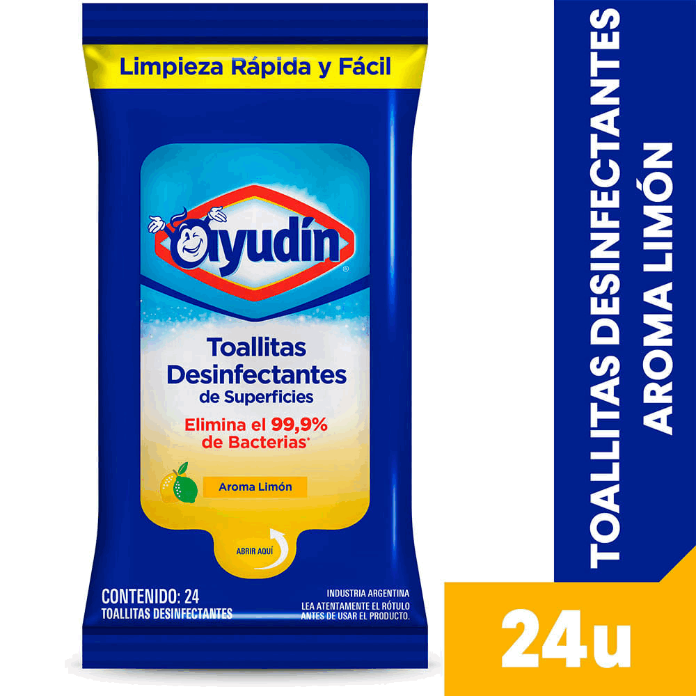 TOALLA DESINF AYUDIN LIMON 24u